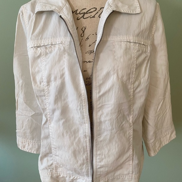 Women’s Chicos 3/4 Sleeve Zip-up Jacket Size 2 - Picture 2 of 10